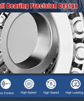 Ball Bearing Precision Design showcasing smooth surface and steel casing, part of Pair Of Front Wheel Bearing Hub Assemblies 513288 Straight Swap Oem Fit For Buick Regal LaCrosse Chevy Equinox Impala Cadillac Cts Xts Built Tough And Ready To Roll.