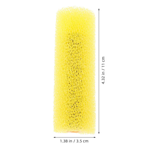 10 Piece Pack of Heavy Duty Sponge Paint Roller Sleeves Serving as Durable Texture Cover Replacements, These Pro Grade Roller Refills, yellow foam roller, 4.32 in, 1.38 in.