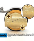 Brass Electric Solenoid Valve 12V Quarter Inch Port Normally Closed with flow direction arrow and wiring
