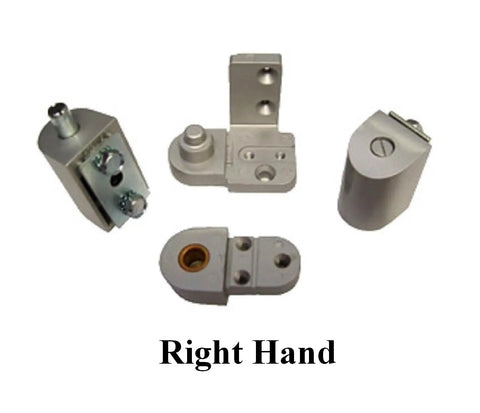 YKK Style Storefront Door Pivot Hinge Set In Dark Bronze Left Or Right Hand Options Aluminum Silver Finish Right Hand Components