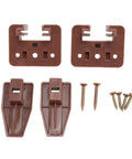 10 Pack Drawer Track Guide And Glides Plastic Replacement Parts With 30 Screws for center mount drawer slides in cherry brown