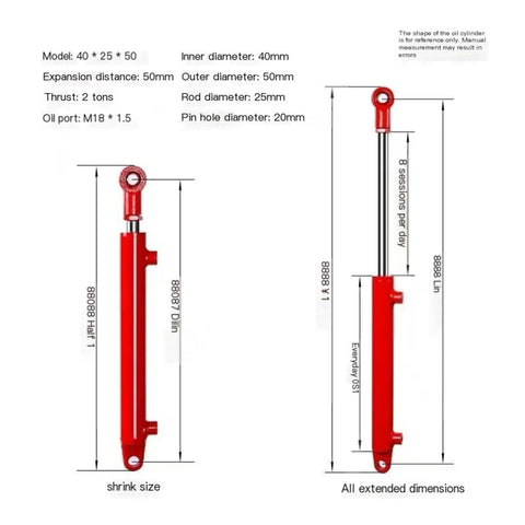 Straight Up Heavy Duty Hydraulic Cylinder With A 40Mm Bore And Two Ton Double Acting Build For Industrial Lifting Gear That Handles Work Loads Without Breaking A Sweat