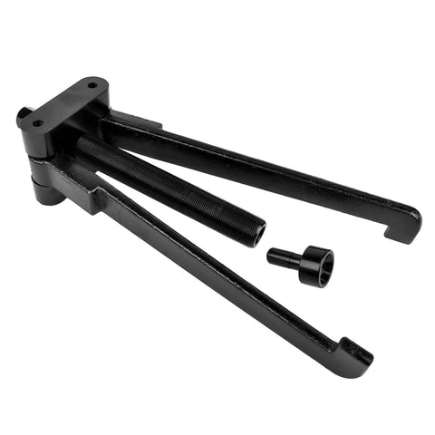Flynsu lower bearing carrier puller with two black arms and threaded bolt for outboard gearcase bearing removal