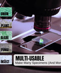 Pre Cleaned Optical Glass Microscope Slide Set With 100 Coverslips, High Transmittance For Bright Views, Ground Edges, Microscope