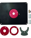 Rock Solid Metal Router Table Insert Plate Featuring Quick Adjust Centering Rings For Seamless Milling And Top Tier Woodworking Crafts Heavy Duty Workshop Essential That Just Works with accessories.