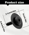 Heavy Duty Fender Liner Splash Shield Bolt Kit Quick Drop In Swap For Gm Chevy Camaro Colorado Cruze Equinox Impala And Cadillac Models Replaces 11548270, detailed size image showing dimensions of the bolt.