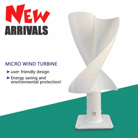 Wind Turbine STEM Learning Kit Hands On For Classroom And Home Use Eco Friendly Material Turbine Generator With 5 To 12V Breeze Power Low Noise DIY Renewable Energy Project LED Lighting High Speed Rotor Science Experiment, micro wind turbine with spiral blades