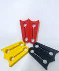 Silicone Car Door Damper Pads 12 Pack Slams Free Sound Deadening Buffers in red, yellow, and black, designed to soften impact.