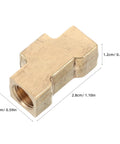 Brass Pneumatic Tee Fittings Block Shape Set 4 Pieces Pro Grade With Precision Threads Copper Connectors for tight installations