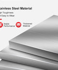 Stainless steel sheets showing high toughness and thickened material design for "Stainless Steel Outdoor Manhole Cover With Lock For Driveway And Garden Anti Theft Septic Lid 50 Cm 20 Inch Weatherproof Built To Last Beefy Heavy Duty Drainage Solution For Lawn School And Yard."