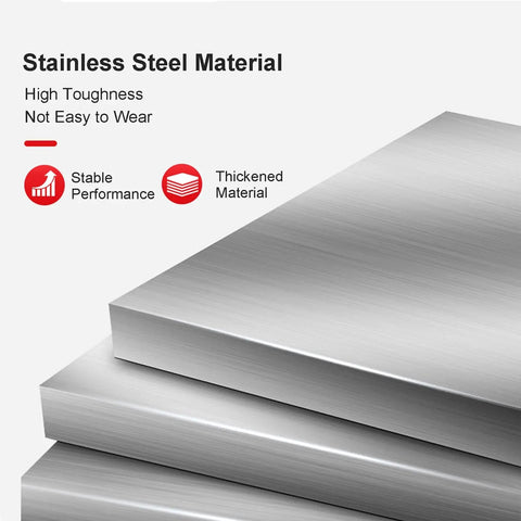 Stainless steel sheets showing high toughness and thickened material design for "Stainless Steel Outdoor Manhole Cover With Lock For Driveway And Garden Anti Theft Septic Lid 50 Cm 20 Inch Weatherproof Built To Last Beefy Heavy Duty Drainage Solution For Lawn School And Yard."