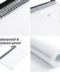 Colorful Four Pack A4 Mesh Zipper Bags With Water Resistant Zippers Durable Plastic Storage Pouches close-up and waterproof feature