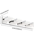 Dope Four Light LED Vanity Fixture Over Mirror In Gloss Chrome 24.9 Inch Bathroom Vanity Light, Energy Saving Bath Lighting