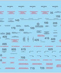 Decals sheet for MiG 25RB Soviet Reconnaissance Plane Model Kit 1 48 Scale For Assembly And Painting With Four Dope Decal Options
