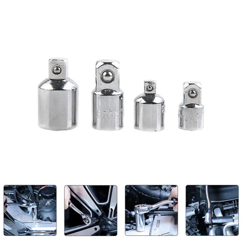 High Performance 4 Piece Steel Impact Socket Adapter And Reducer Kit For Wrenches That Gets Down To Business With Heavy Duty Drivers And Ratchet Tools To Crack Those Stubborn Nuts And bolts Like A Pro On Any Job Site.