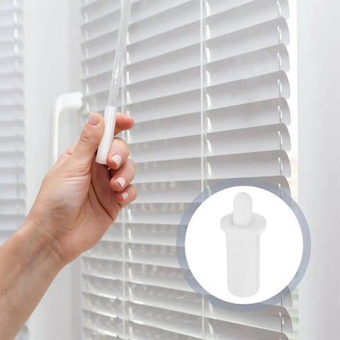 DIY Window Shutter Repair Kit With 80 Spring Loaded Pins And Fasteners, Easy Fix Tools For Plantation Louvers, Quick Shutter Repair, Handy Home Improvement Kit For Damaged Or Fallen Shutters, hand holding white pin beside plantation blinds
