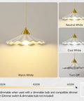 Premium White Scalloped Ceramic Pendant Light Adding Sweet Vintage Charm To Kitchen Islands Built Tough With Heat Resistant Glaze Handling Humidity Like A Champ Snag This Clean Modern Look Today - displaying warm and neutral dimmable settings.