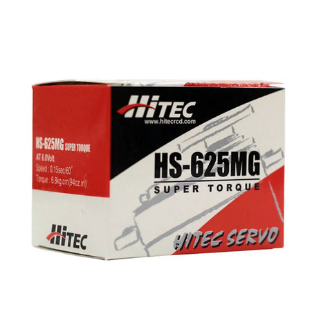 HS-625MG Heavy Duty Competition Servo box with branding and specifications