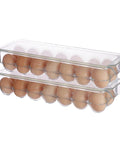 Clear 14 Egg Organizer Tray For Refrigerator Narrow Stackable Dispenser No Brainer Easy Access And Space Saving BPA Free