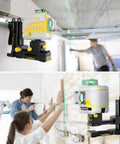 Fine Tuning Laser Level Bracket With Quarter Inch 20 Threaded L Shape Magnetic Pivot Base installed and in use on wall.