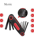 Your Go To Folding Hex Key Set 25 Piece Wrench Kit In A 3 Pack With SAE Metric And Star L Keys Rubber Case Durable CR V Steel