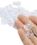Clear Mirror Holder Clips Kit 25 Heavy Duty Acrylic Fasteners in hand showing size and detail for wall mounting robust use.