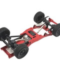 Red metal RC car chassis frame for 1 to 12 scale Mn82 Lc79 crawler upgrades, durable easy install chassis component with shock absorption.
