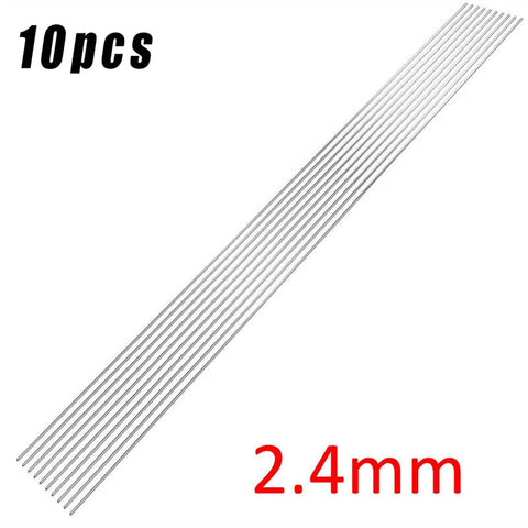 10 Pcs Pro Grade Stainless Steel Welding Rod Set for DIY Repairs, 2.4mm Low Splatter Brazing Rods, Corrosion Resistant