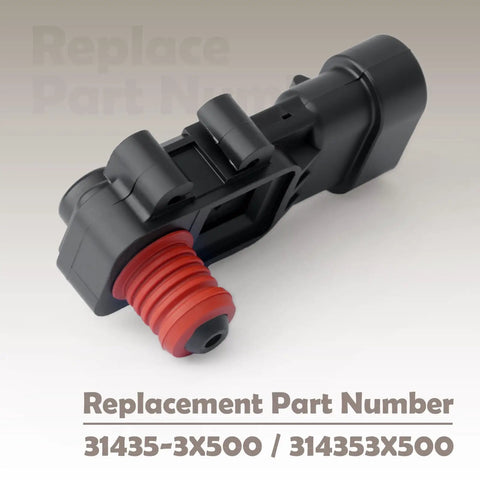 Fuel Tank Pressure Sensor Replacement For Hyundai Elantra 2011 2016 31435-3X500 314353X500 Fixes Unstable Driving Idle Vibration And Shaky Feel Keeps Your Ride Smooth And Responsive. black plastic sensor with red seal