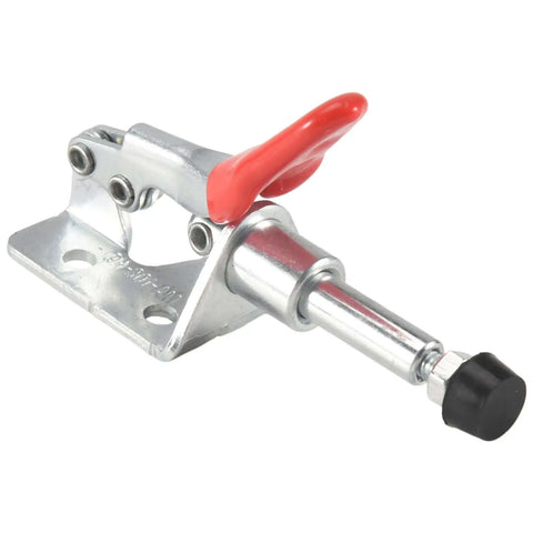 Four Pack 45Kg Toggle Clamp Set With Quick Release Pull Action, vertical GH-301AM Style, metal clamp with red handle