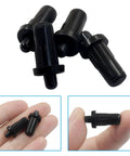 Four black telescopic cabinet door repair pins adjustable to match any thickness from the Eight Piece Pack Of Black Telescopic Cabinet Door Repair Pins Adjustable To Match Any Thickness And Locks Down Sagging Doors And Wobbly Shelves For A Solid No Wiggle Fit That Will Get It Done Right.