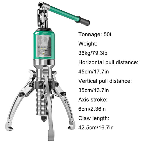 Heavy Duty Two Or Three Jaw Interchangeable Bearing Puller Kit Forged Alloy Steel Gear Gripper Industrial Mechanic Tool for removing rotors.