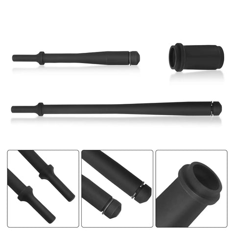 Heavy Duty Pneumatic Anchor Pin Bushing Driver Kit for Trucks and Trailers One And Three Eighths Inch Pins Removal And Installation Eleven And A Half Inch Drive Beefed Up Long And Short Drivers