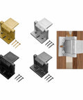 Heavy Duty Door Catch Secures Barns And Garages Easy Install Aluminum Lock in gold, silver, black; screws included for bathroom use.