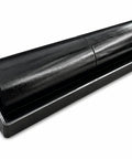 12 Inch Sliding Gate Roller With Removable Axle For Smooth Heavy Duty Gate And Door Hardware, black metal, side view.