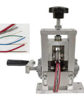 Heavy Duty Electric Wire Stripping Machine For Scrap Copper Cable Peeling And Cutting Tool compatible with 1Mm to 26Mm wires, shown with red and copper wiring.