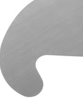 Close-up of a steel scraper blade from the 2 Set Multi Shaped Steel Card Scrapers For Woodworking And Cabinet Fixes.