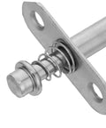 Heavy Duty Spring Loaded Pivot Shaft Set For Folding Screens Supports Wood Or Metal Door Hardware With Top Mounting Adjustments close-up view of spring mechanism.
