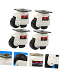 Heavy Duty Leveling Casters With Swivel Wheels 4 Pack For Workbench Mobility 500Kg Load Capacity Industrial Equipment Stands And Machinery Easy Glide On Any Surface, white metal casters