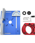 Heavy Duty Aluminum Router Table Insert Plate Dead Nuts Solid Rustproof Carpenter Support Base with accessories for precision routing.