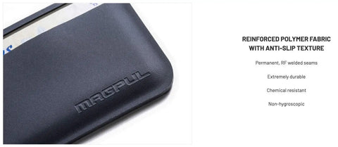 Ultra Slim No Bulk Card Holder Wallet For Everyday Carry Holds 3 To 7 Cards With ID And Transit Access Durable Polymer EDC Gear close-up