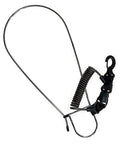 Offshore Kayak And Spearfishing Stainless Steel Fish Stringer Clip With 36 Inch Steel Core Lanyard For Speargun Freediving And Scuba Gear Large Holder Black