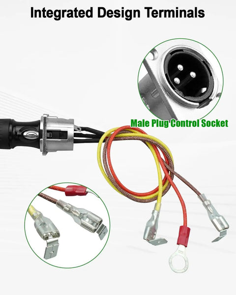 3 Pin Winch Remote Controller With 11.8 Foot Cable And Female Plug For 12000LB Winches On ATVs And UTVs Heavy Duty Replacement For Long Reach And Safe Distance Operation, 3-pin plug and wire terminals