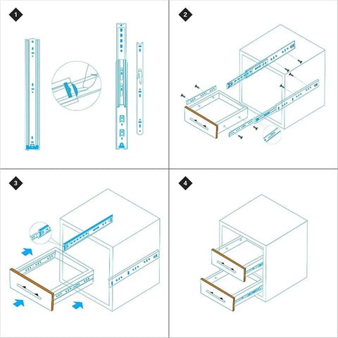 Beefy Heavy Duty Drawer Slides 400mm 16 Inch Pair With 120kg Load Capacity installation guide for smooth glide runners
