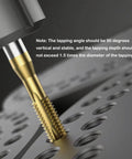 Quarter Inch Twenty UNC Spiral Point Threading Taps Set Of Ten Pro Grade High Speed Steel Titanium Coated in use