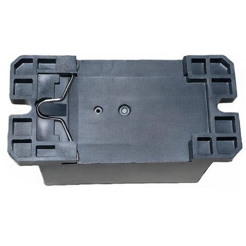 Heavy Duty 120VAC DPDT Power Relay With Two Form C Contacts for HVAC and Industrial Switching, bottom view, 8 terminals