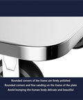 Close-up of the rounded corner of the Heavy Duty Folding Platform Cart Featuring Smooth Five Inch Swivel Casters.