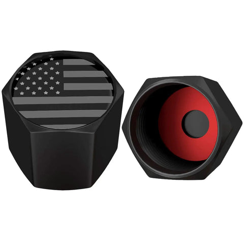 All American Flag Tire Valve Stem Caps With Rubber Seal O Ring Universal Wheel Covers For Cars SUVs Trucks Motorcycles