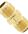 Copper Tubing Extension Joint Connectors One Half Inch Male Flare Brass Fittings For Lengthening And Connecting Copper Pipes Two Pack High Quality Pure Copper For Gas Refrigeration And Instrumentation Hydraulic Systems, brass connector