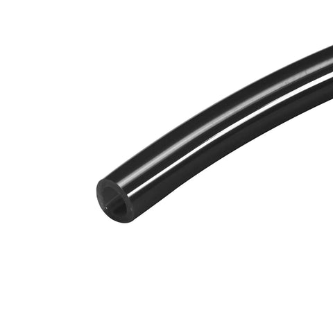 Premium PU Pneumatic Air Hose 5mm ID 8mm OD 12m Black For Compressed Air Lines, flexible black polyurethane tubing close-up.